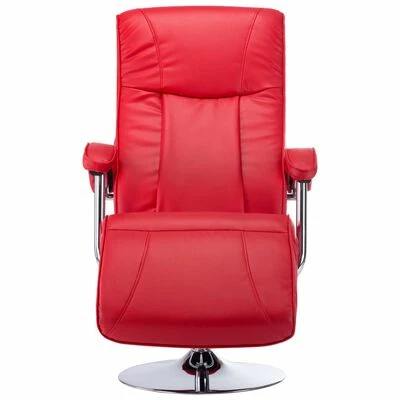 VidaXL Fauteuil TV Rouge Similicuir 6 VidaXL Fauteuil TV Rouge Similicuir – Image 4