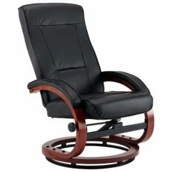 VidaXL Fauteuil inclinable avec repose-pied Noir Similicuir -Fauteuils Soldes image 4 248597