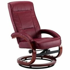VidaXL Fauteuil inclinable avec repose-pied Rouge bordeaux Similicuir -Fauteuils Soldes image 4 248601