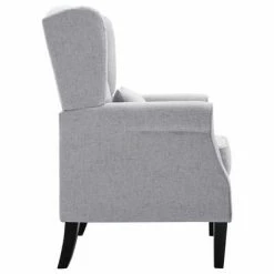VidaXL Fauteuil Gris clair Tissu -Fauteuils Soldes image 4 248615
