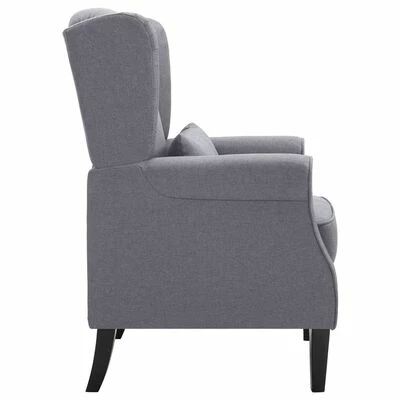 VidaXL Fauteuil Gris foncé Tissu 6 VidaXL Fauteuil Gris foncé Tissu – Image 4