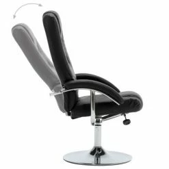 VidaXL Fauteuil inclinable avec repose-pied Noir Similicuir -Fauteuils Soldes image 4 248653