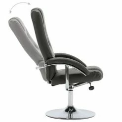 VidaXL Fauteuil inclinable avec repose-pied Gris Similicuir 11 VidaXL Fauteuil inclinable avec repose-pied Gris Similicuir -Fauteuils Soldes image 4 248654