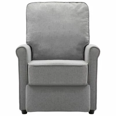 VidaXL Fauteuil inclinable TV Gris clair Tissu 6 VidaXL Fauteuil inclinable TV Gris clair Tissu – Image 4