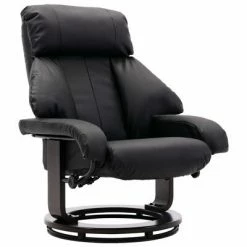 VidaXL Fauteuil TV avec repose-pied Noir Similicuir -Fauteuils Soldes image 4 248673