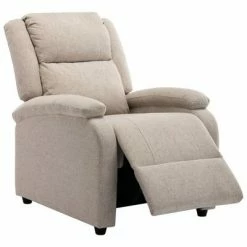 VidaXL Fauteuil inclinable TV Crème Tissu 11 VidaXL Fauteuil inclinable TV Crème Tissu -Fauteuils Soldes image 4 248693