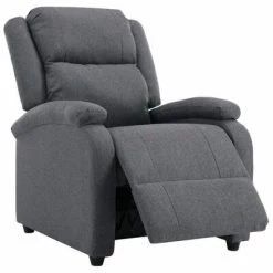 VidaXL Fauteuil inclinable TV Gris foncé Tissu 11 VidaXL Fauteuil inclinable TV Gris foncé Tissu -Fauteuils Soldes image 4 248695