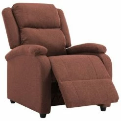 VidaXL Fauteuil inclinable TV Marron Tissu 11 VidaXL Fauteuil inclinable TV Marron Tissu -Fauteuils Soldes image 4 248696
