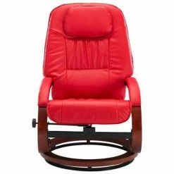 VidaXL Fauteuil inclinable avec repose-pied Rouge Similicuir 11 VidaXL Fauteuil inclinable avec repose-pied Rouge Similicuir -Fauteuils Soldes image 4 248706