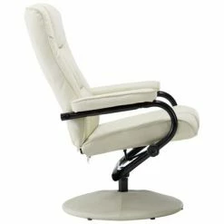 VidaXL Fauteuil TV avec repose-pied Crème Similicuir -Fauteuils Soldes image 4 249299