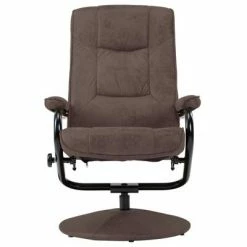 VidaXL Fauteuil TV avec repose-pied Marron Similicuir daim -Fauteuils Soldes image 4 249308