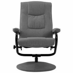 VidaXL Fauteuil inclinable avec repose-pied Gris clair Tissu -Fauteuils Soldes image 4 249311