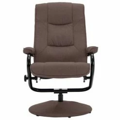 VidaXL Fauteuil inclinable avec repose-pied Marron Tissu -Fauteuils Soldes image 4 249313