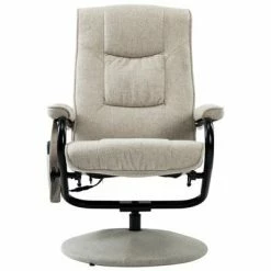 VidaXL Fauteuil de massage avec repose-pied Crème Tissu -Fauteuils Soldes image 4 249314