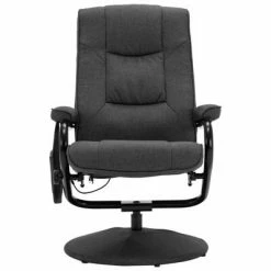 VidaXL Fauteuil de massage avec repose-pied Gris foncé Tissu -Fauteuils Soldes image 4 249316