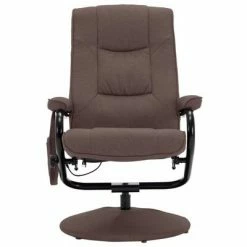 VidaXL Fauteuil de massage avec repose-pied Marron Tissu -Fauteuils Soldes image 4 249317
