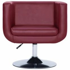 VidaXL Fauteuil pivotant Rouge bordeaux Similicuir -Fauteuils Soldes image 4 282121