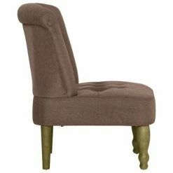 VidaXL Chaise française Marron Tissu -Fauteuils Soldes image 4 282124
