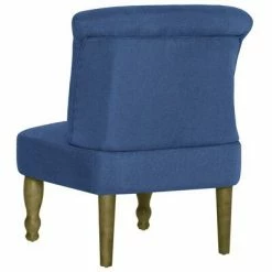 VidaXL Chaise française Bleu Tissu -Fauteuils Soldes image 4 282125
