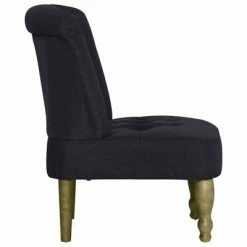 VidaXL Chaise française Noir Tissu -Fauteuils Soldes image 4 282127