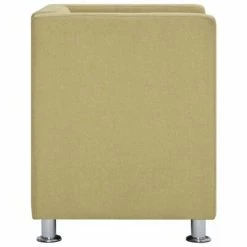 VidaXL Fauteuil cube Vert Tissu -Fauteuils Soldes image 4 282148