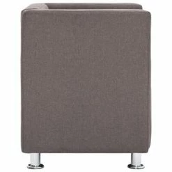 VidaXL Fauteuil cube Taupe Tissu -Fauteuils Soldes image 4 282152