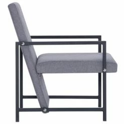 VidaXL Fauteuil Gris clair Tissu 11 VidaXL Fauteuil Gris clair Tissu -Fauteuils Soldes image 4 282155