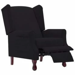VidaXL Fauteuil inclinable Noir Tissu -Fauteuils Soldes image 4 282210