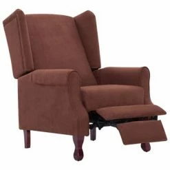 VidaXL Fauteuil inclinable Marron Tissu -Fauteuils Soldes image 4 282211