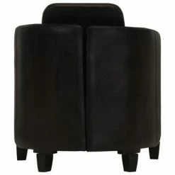 VidaXL Fauteuil Noir Cuir véritable 11 VidaXL Fauteuil Noir Cuir véritable -Fauteuils Soldes image 4 283764