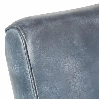 VidaXL Fauteuil tube Gris 60x73x77 cm Cuir véritable 6 VidaXL Fauteuil tube Gris 60x73x77 cm Cuir véritable – Image 4