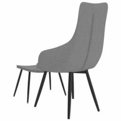 VidaXL Chaise de canapé avec repose-pied Gris clair Tissu -Fauteuils Soldes image 4 288602