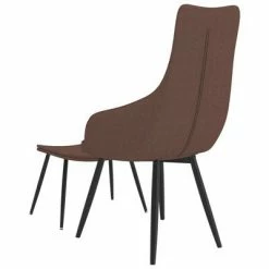 VidaXL Chaise de canapé avec repose-pied Marron Tissu -Fauteuils Soldes image 4 288605