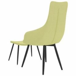 VidaXL Chaise de canapé avec repose-pied Vert Tissu -Fauteuils Soldes image 4 288607