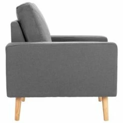 VidaXL Fauteuil Gris clair Tissu 11 VidaXL Fauteuil Gris clair Tissu -Fauteuils Soldes image 4 288693
