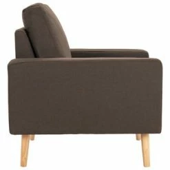 VidaXL Fauteuil Marron Tissu -Fauteuils Soldes image 4 288695