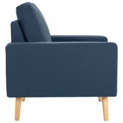 VidaXL Fauteuil Bleu Tissu -Fauteuils Soldes image 4 288697