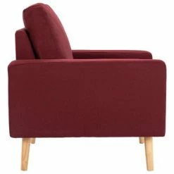 VidaXL Fauteuil Rouge bordeaux Tissu 11 VidaXL Fauteuil Rouge bordeaux Tissu -Fauteuils Soldes image 4 288700