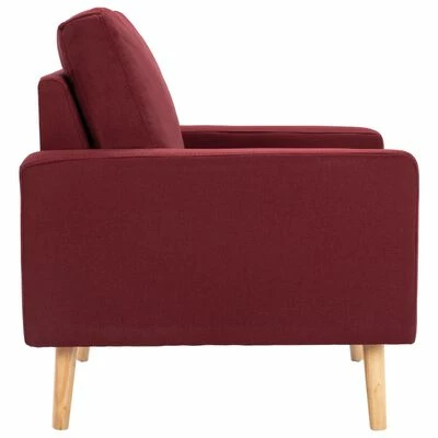VidaXL Fauteuil Rouge bordeaux Tissu 6 VidaXL Fauteuil Rouge bordeaux Tissu – Image 4