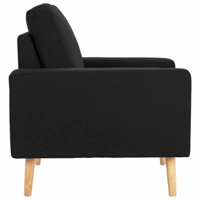VidaXL Fauteuil Noir Tissu 5 VidaXL Fauteuil Noir Tissu – Image 4