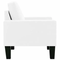 VidaXL Fauteuil Blanc Similicuir -Fauteuils Soldes image 4 288744