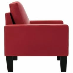 VidaXL Fauteuil Rouge Similicuir -Fauteuils Soldes image 4 288748