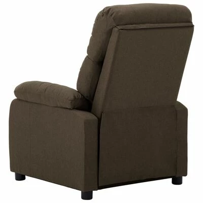 VidaXL Fauteuil inclinable Marron Tissu 6 VidaXL Fauteuil inclinable Marron Tissu – Image 4