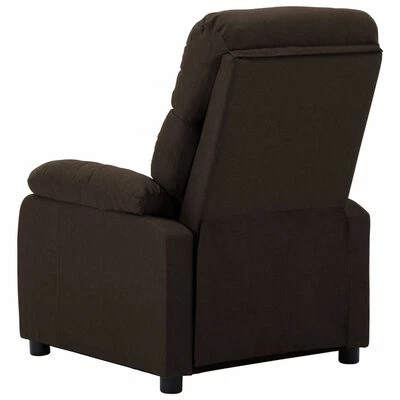 VidaXL Fauteuil inclinable Marron foncé Tissu 6 VidaXL Fauteuil inclinable Marron foncé Tissu – Image 4