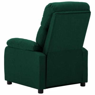 VidaXL Fauteuil inclinable Vert foncé Tissu 6 VidaXL Fauteuil inclinable Vert foncé Tissu – Image 4