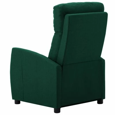 VidaXL Fauteuil inclinable Vert foncé Tissu 6 VidaXL Fauteuil inclinable Vert foncé Tissu – Image 4