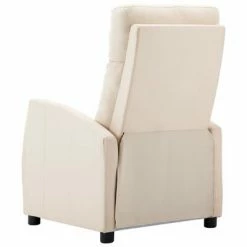 VidaXL Fauteuil inclinable Crème Tissu -Fauteuils Soldes image 4 289705