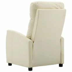 VidaXL Fauteuil inclinable Crème Similicuir -Fauteuils Soldes image 4 289717