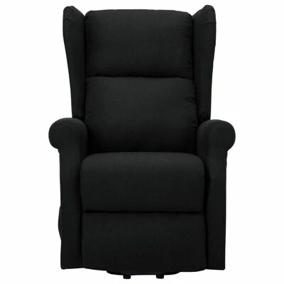VidaXL Fauteuil inclinable Noir Tissu 6 VidaXL Fauteuil inclinable Noir Tissu – Image 4
