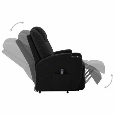 VidaXL Fauteuil inclinable Noir Similicuir 6 VidaXL Fauteuil inclinable Noir Similicuir – Image 4